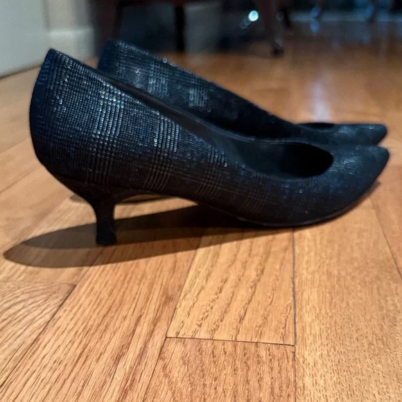 Stuart Weitzman Black Textured Heels - Picture 3 of 3